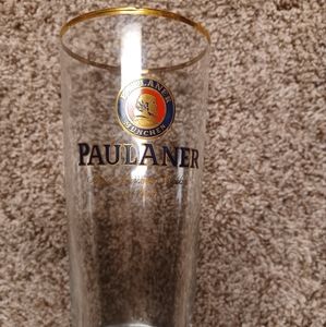 Paulaner Munchen Berr Glass gold rim